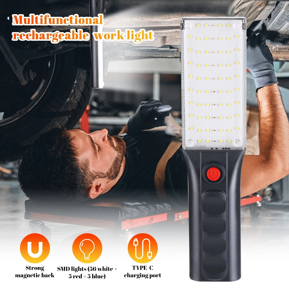Lampe de Travail LED Rechargeable avec Base Magnétique et Crochet – 5 Modes 3