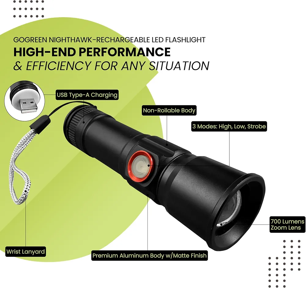 Torche LED Rechargeable - TORCHE-LED Noir 4
