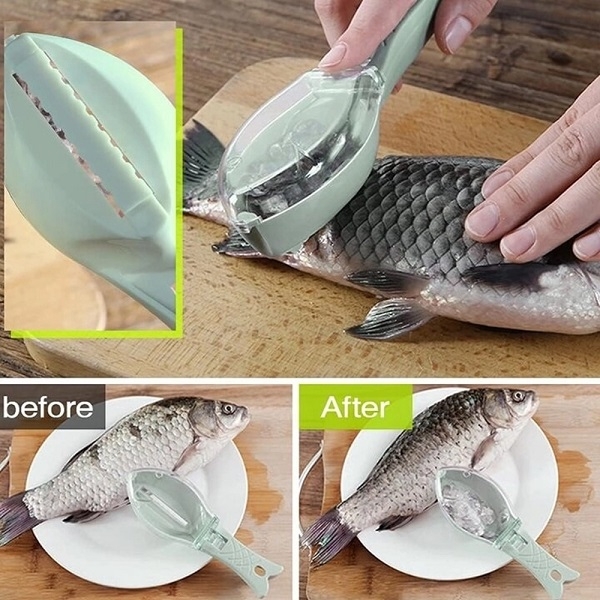 Éplucheur Forme Poisson avec Couvercle Transparent