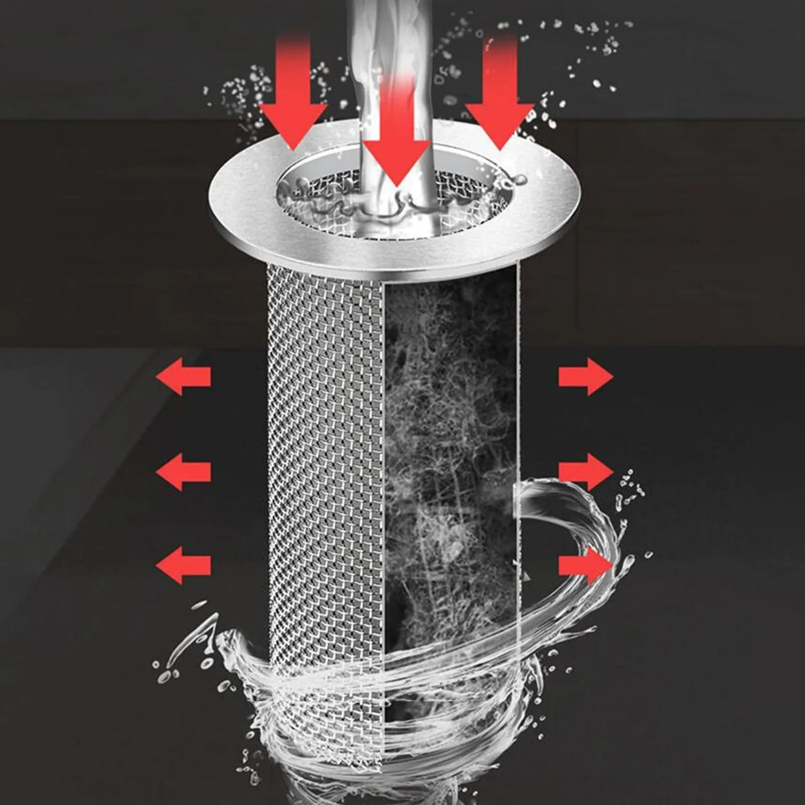 Bonde de Lavabo Pop-up Clic-Clac Inox et Laiton 7
