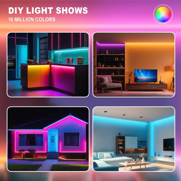 Ruban LED RGB Néon 5M USB Avec Télécommande 6