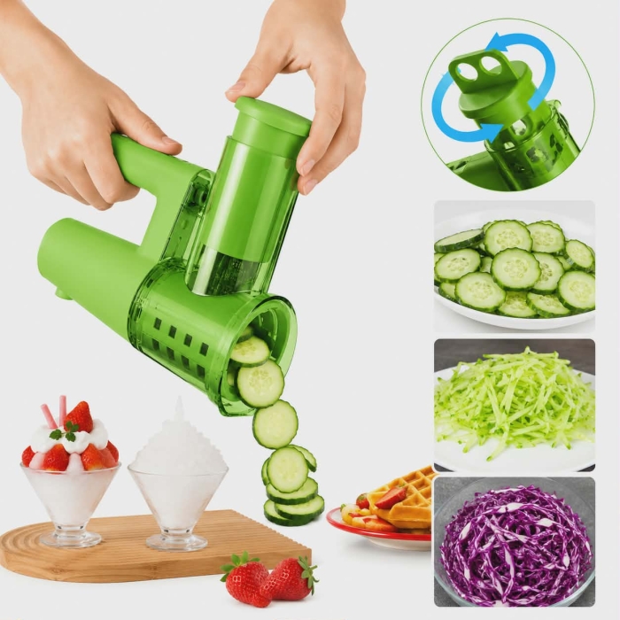 Râpe à Fromage Électrique Portable avec 3 Formes de Lames 1