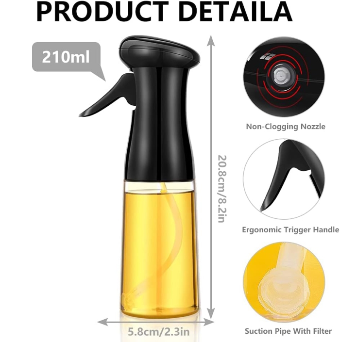Vaporisateur Huile et Vinaigre 210 ml – Spray en Verre 5