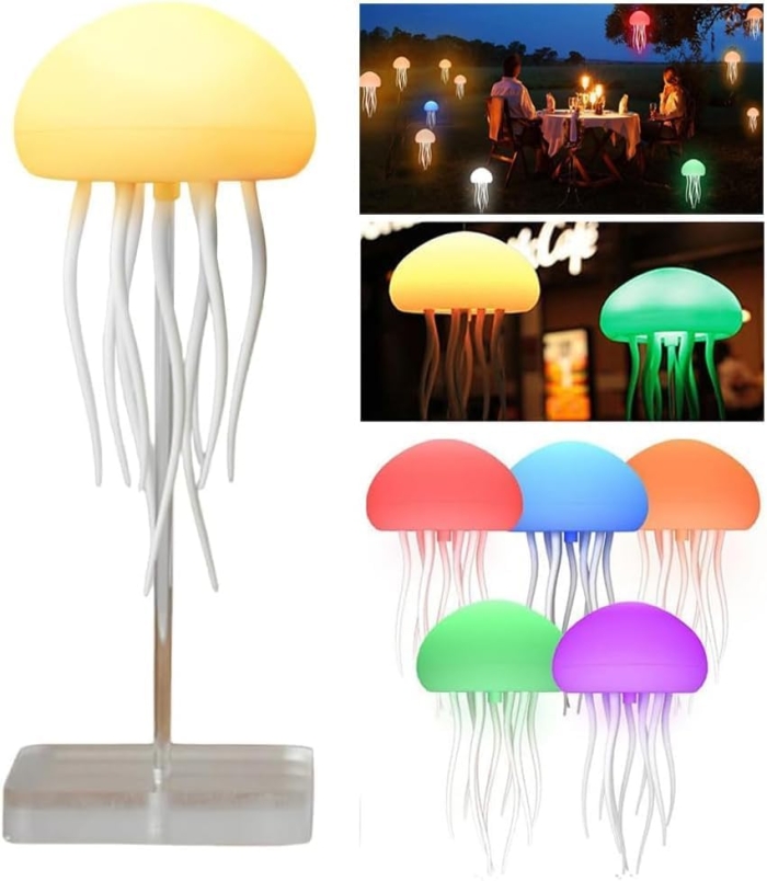 Veilleuse LED Méduse – Rechargeable Avec Pieds Dansants
