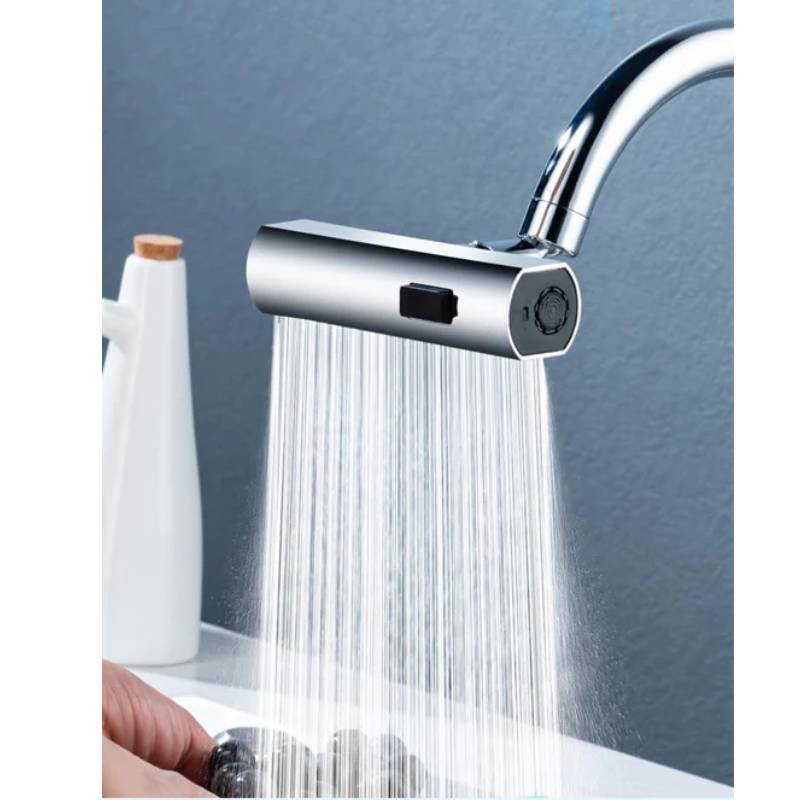 Accessoire de Robinet à Cascade Multifonctionnelle – Rotatif 360° – Argent 2