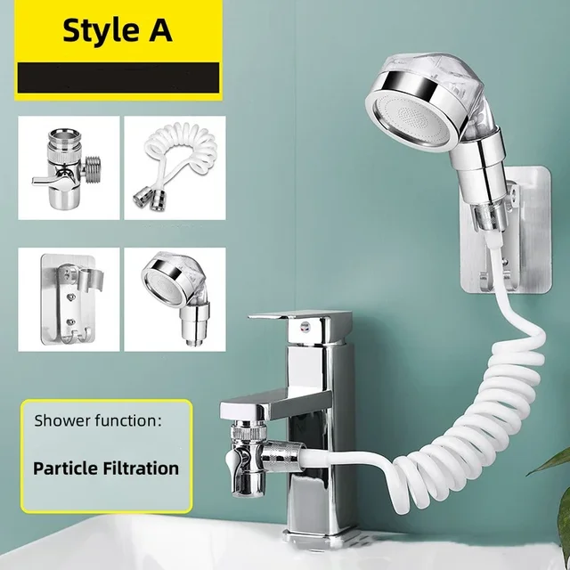 Douchette de Robinet Portable avec Vanne de Dérivation 4