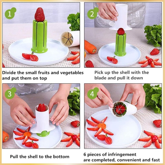 Mini Trancheuse à Légumes Inox – Compacte et Sécurisée 3