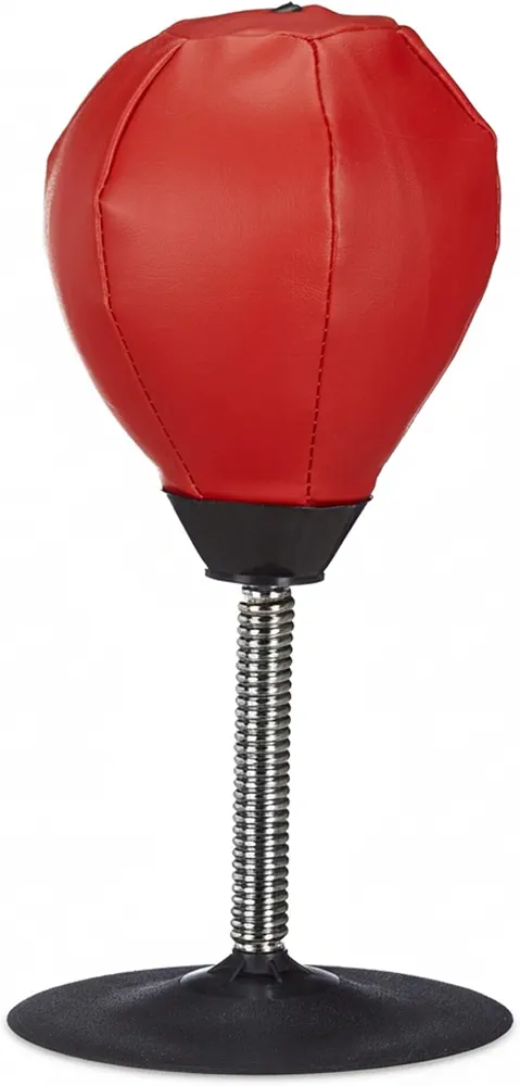 Punching Ball de Table Bureau – Mini Sac de Frappe Rouge et Noir 35 x 18 x 18 cm 6
