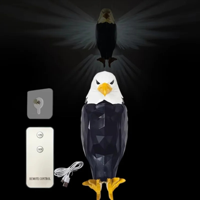 Applique Murale LED Aigle 3D – Effet Géométrique avec Télécommande