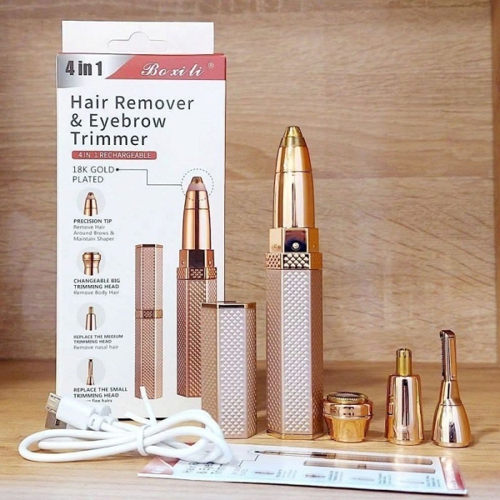 Rasoir Épilateur Rechargeable 4 en 1 – Visage, Sourcils, Oreilles et Corps 1