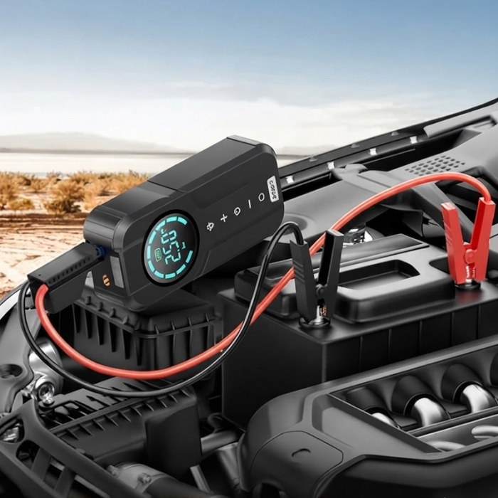 Démarreur De Batterie De Voiture 4 En 1 Avec Pompe à Air Avancée