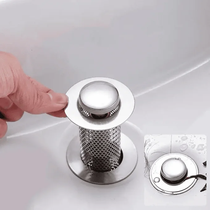 Bonde de Lavabo Pop-up Clic-Clac Inox et Laiton 4