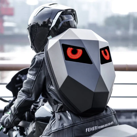 Sac à Dos Moto Connecté Intelligent avec Écran LED 5