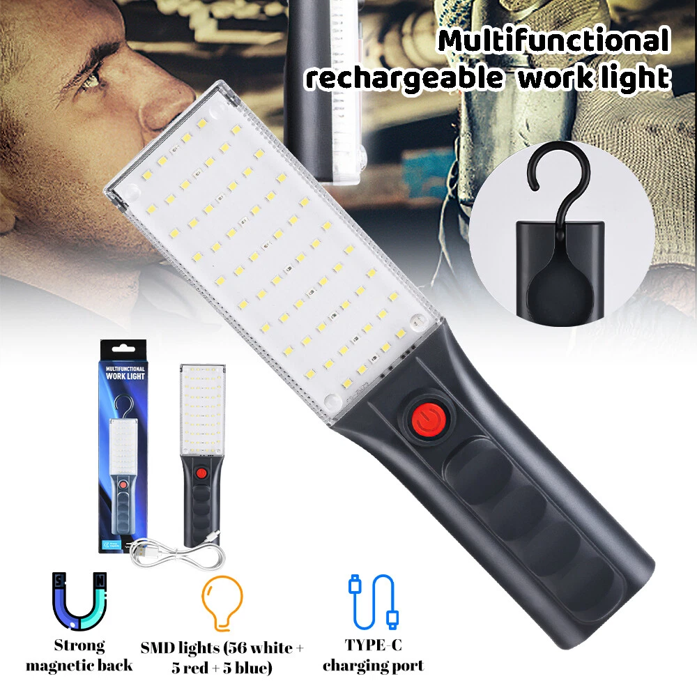 Lampe de Travail LED Rechargeable avec Base Magnétique et Crochet – 5 Modes 4