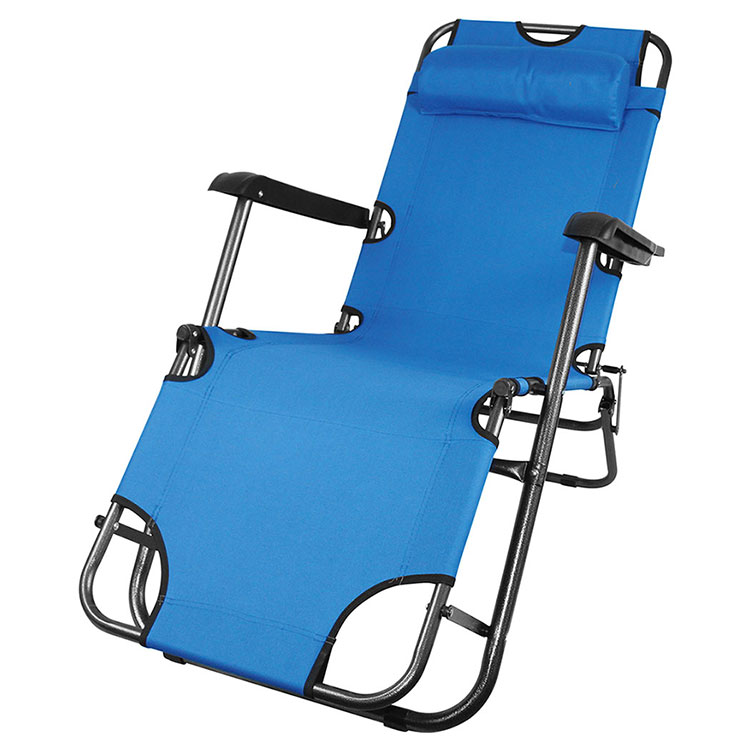 Chaise longue de plage pliable en métal, cadre fin, durable, portable, moderne, confortable, pour le parc, le repos, meubles d'extérieur