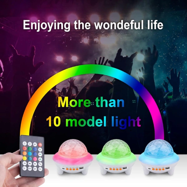 Lampe Boule Disco LED Crystal Magic Ball Light Multicolore 3