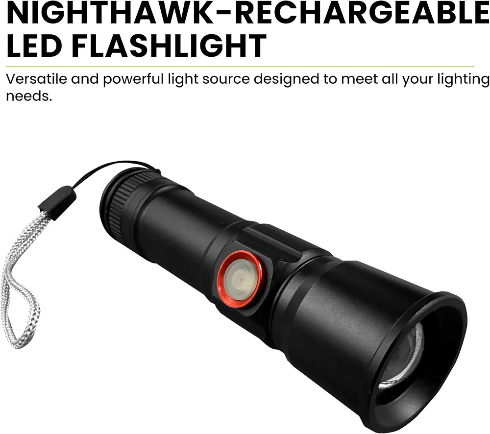 Torche LED Rechargeable - TORCHE-LED Noir 2