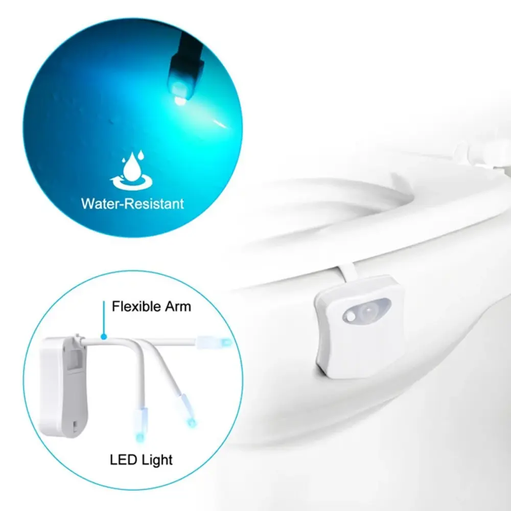 Veilleuse WC LED Multicolore avec Détecteur de Mouvement 6