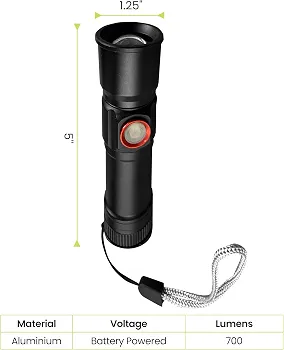 Torche LED Rechargeable - TORCHE-LED Noir 3