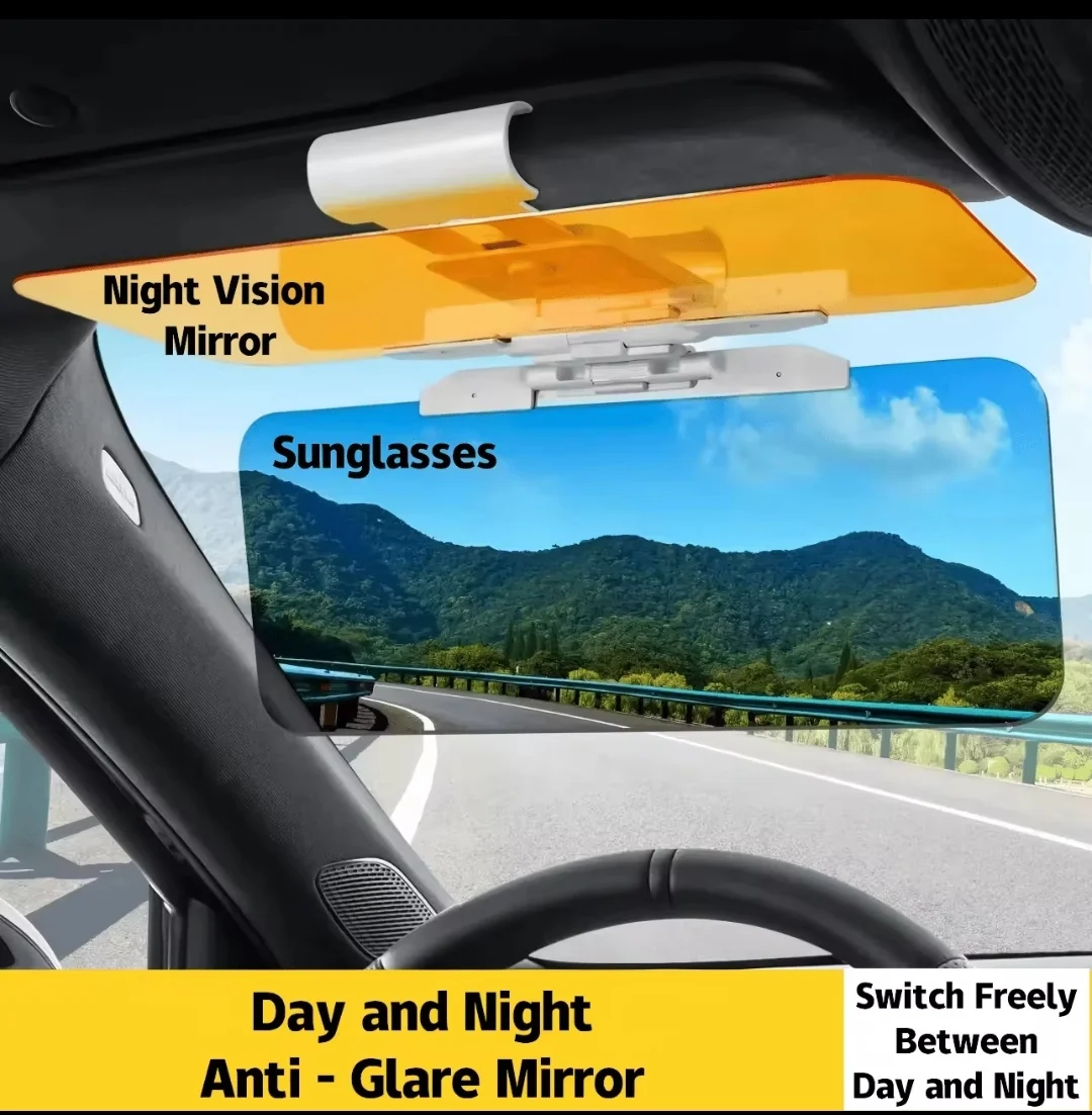Pare-Soleil de Voiture Universel 2 en 1 Jour & Nuit
