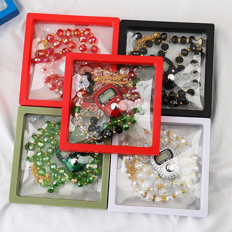 Compte-Doigts Islamique 33 Perles de Cristal avec Boîte, Tasbih Numérique Allah, Cadeau de Mariage ou de l'Aïd, Chapelet Musulman 4