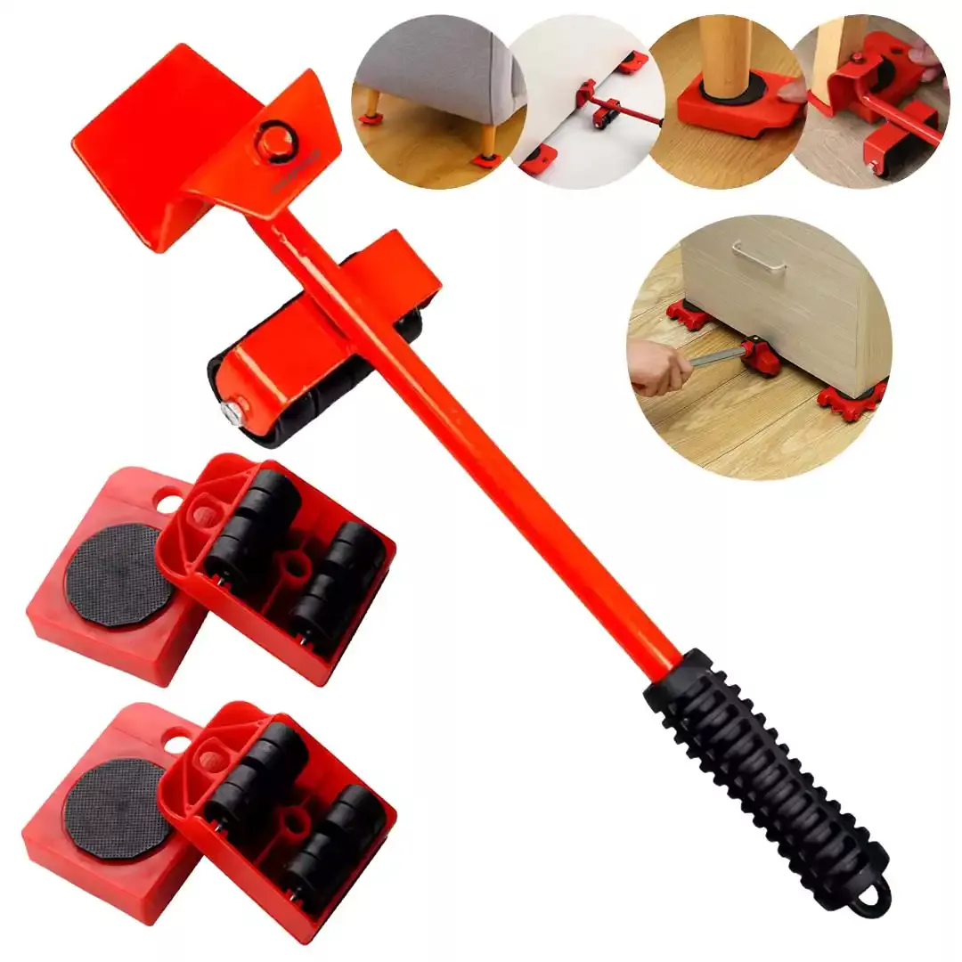 Ensemble de roulettes de déménagement pour meubles, outil de levage à roulettes pour un déplacement facile des objets lourds de la maison
