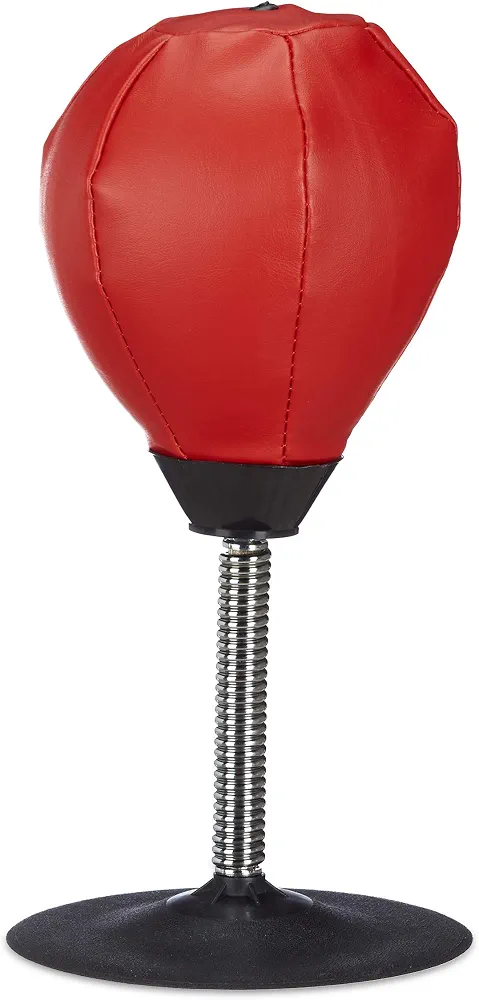 Punching Ball de Table Bureau – Mini Sac de Frappe Rouge et Noir 35 x 18 x 18 cm 3
