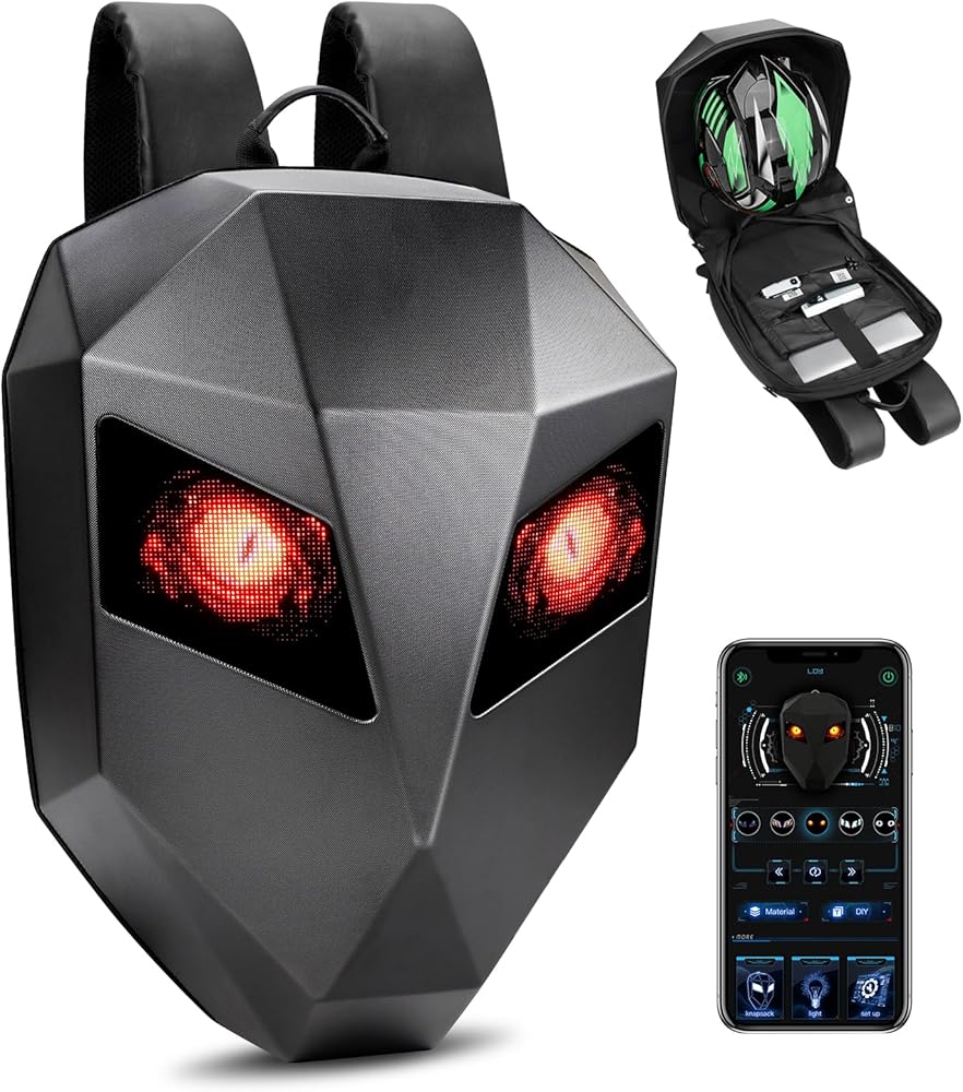 Sac à Dos Moto Connecté Intelligent avec Écran LED 6