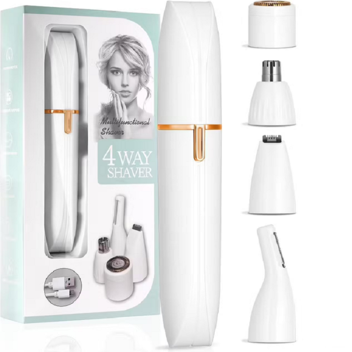 Rasoir 4 en 1 pour Femme Sans Fil – Corps, Zone Intime, Nez et Visage 3