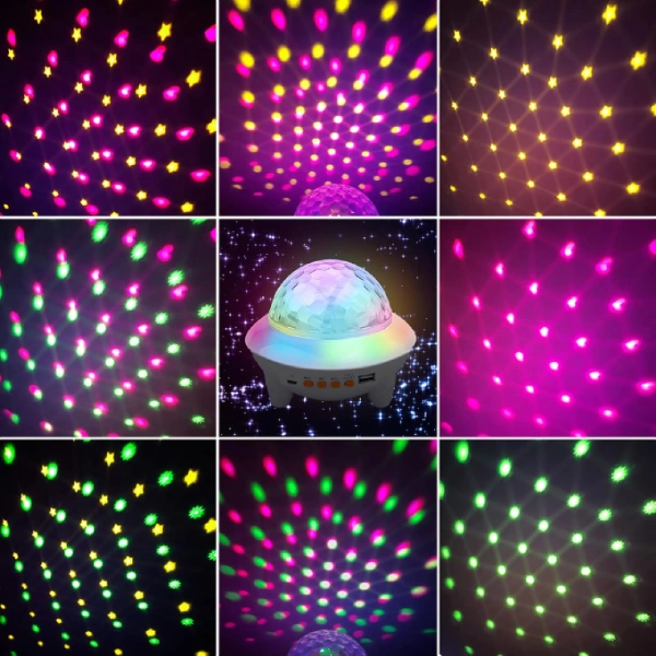 Lampe Boule Disco LED Crystal Magic Ball Light Multicolore 4