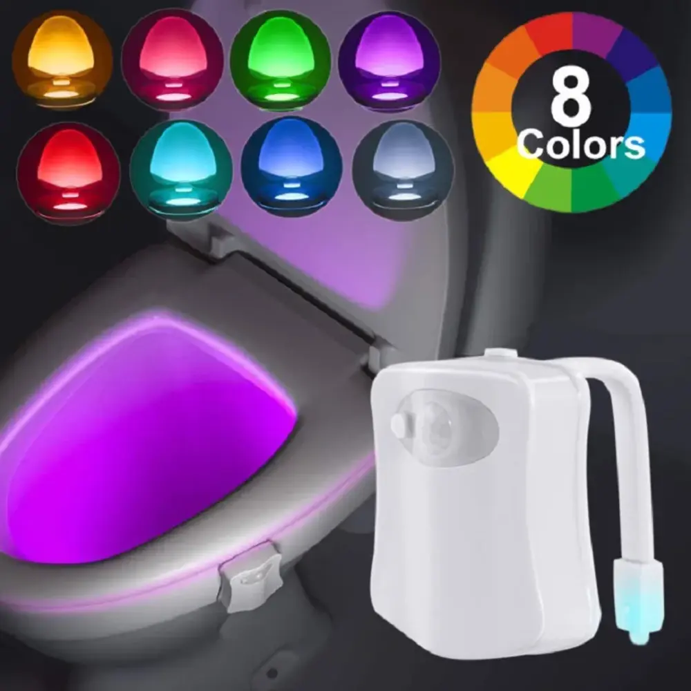 Veilleuse WC LED Multicolore avec Détecteur de Mouvement