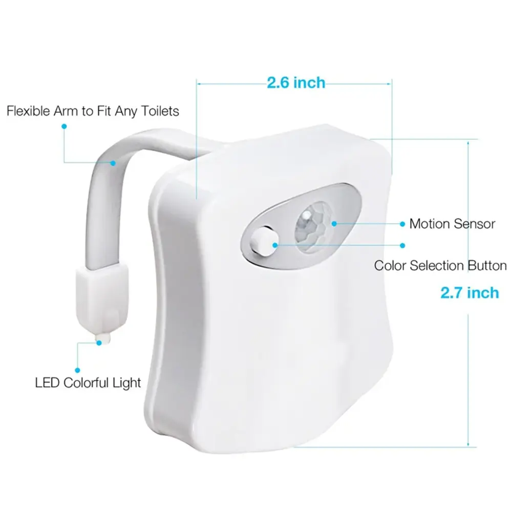 Veilleuse WC LED Multicolore avec Détecteur de Mouvement 2